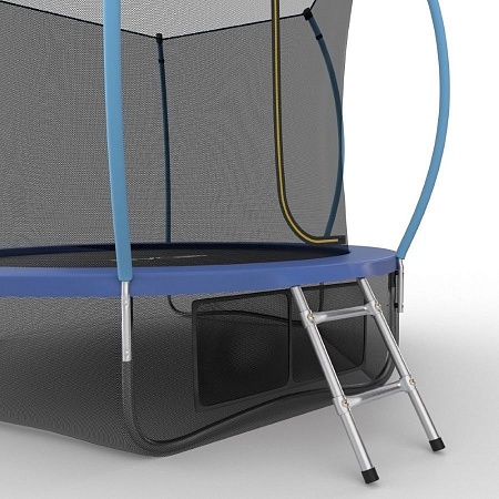 EVO JUMP Internal 8ft (Blue) + Lower net. Батут с внутренней сеткой и лестницей, диаметр 8ft (синий) + нижняя сеть