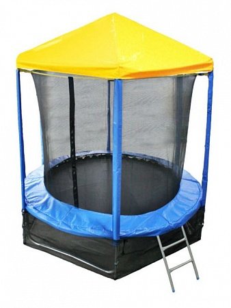 Батут Optifit Like Blue 8ft с желтой крышей