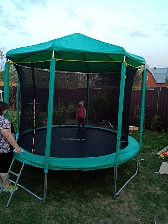 Батут Optifit Like Green 10ft с зеленой крышей