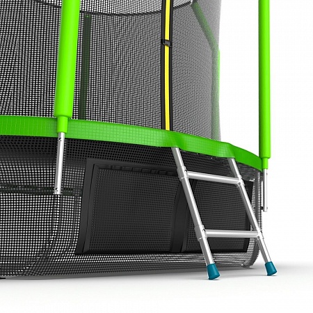 EVO JUMP Cosmo 6ft (Green) + Lower net. Батут с внутренней сеткой и лестницей, диаметр 6ft (зеленый) + нижняя сеть