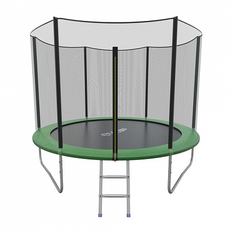 EVO JUMP External 8ft (Green) Батут СКЛАДНОЙ с внешней сеткой и лестницей, диаметр 8ft (зеленый)