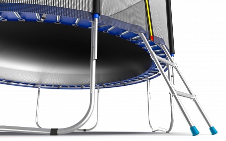 EVO JUMP External 12ft (Blue) Батут с внешней сеткой и лестницей, диаметр 12ft (синий)